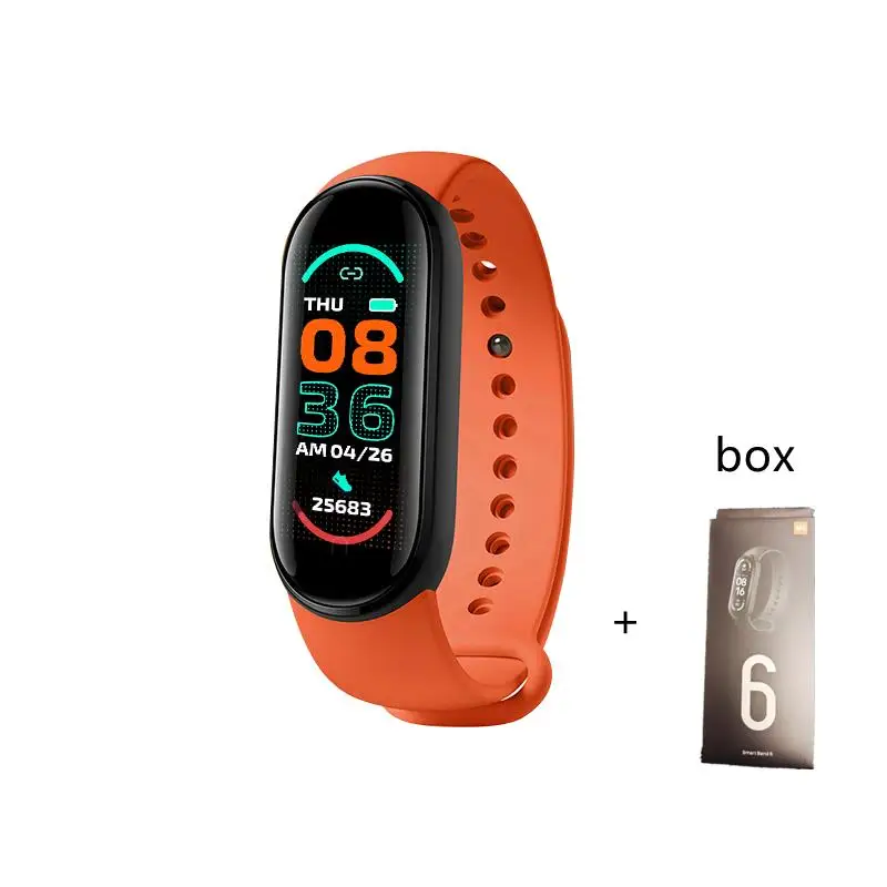 M6 Smart Watch Color Screen Step Counting Multi Sport Fitness Mode Message Reminder Photography Music Remote Control Smart Band 4