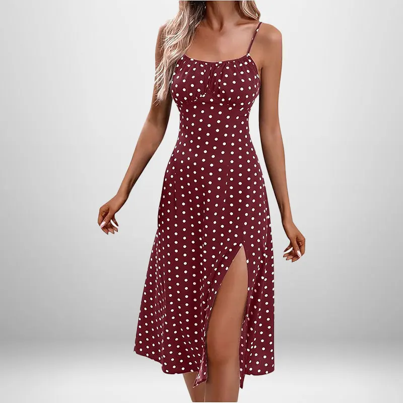 Women Elegant Floral Beach Vacation Streetwear Sexy Low Cut Beach Party Slim Slit Dress Chic Bodycon Lady Sleeveless Vestidos 16