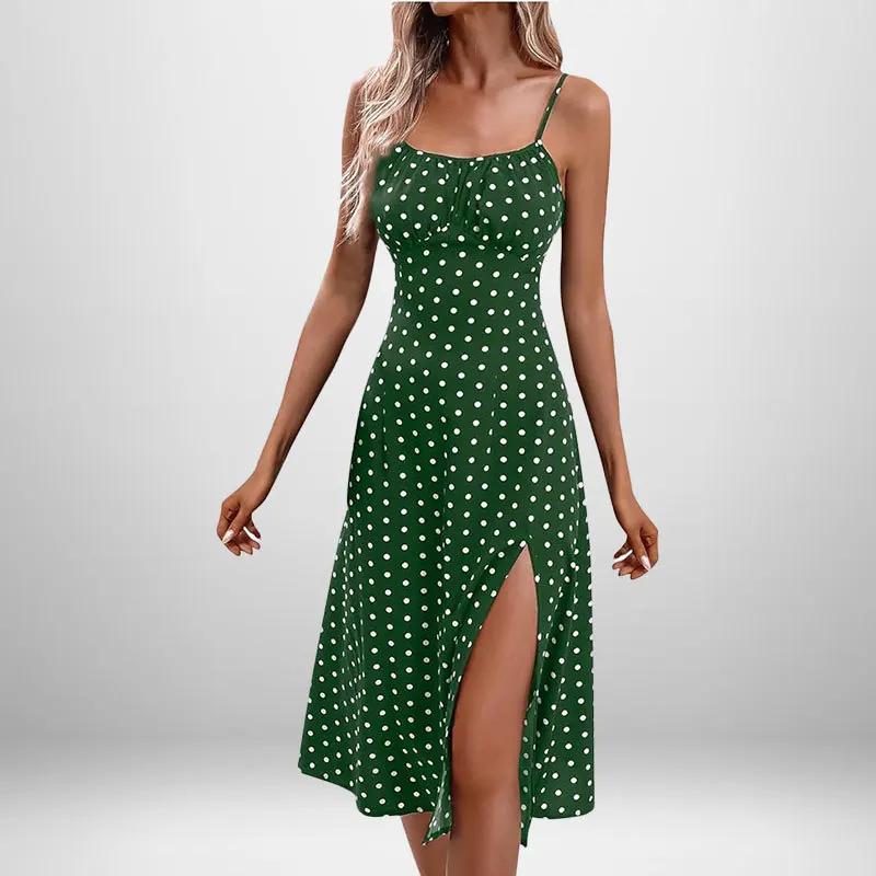 Women Elegant Floral Beach Vacation Streetwear Sexy Low Cut Beach Party Slim Slit Dress Chic Bodycon Lady Sleeveless Vestidos 17